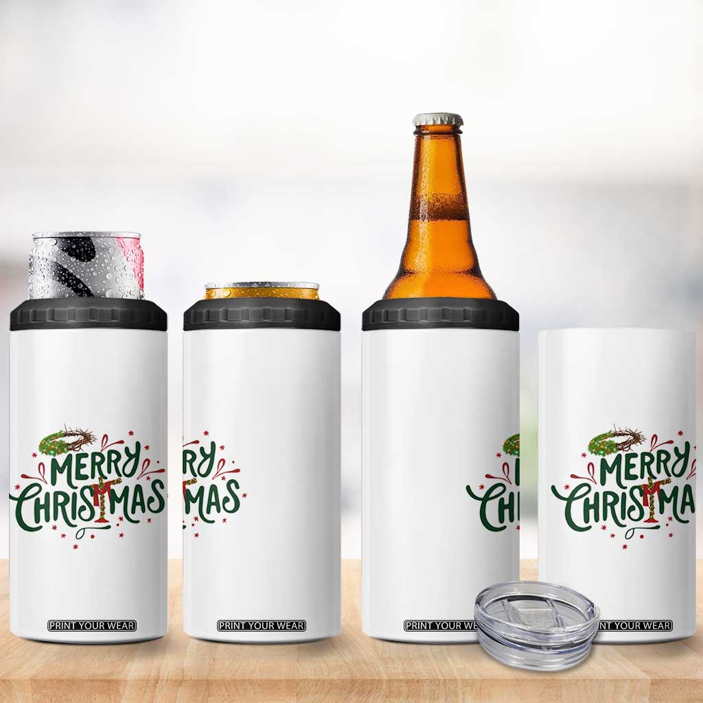 Jesus Christian Christmas 4 in 1 Can Cooler Tumbler TS14 Print Your Wear