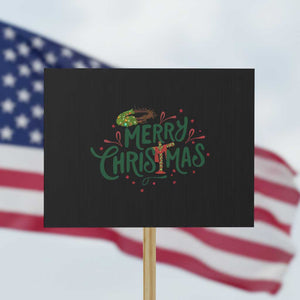 Jesus Christian Christmas Protest Sign TS14 Horizontal 18" × 24" Black Print Your Wear