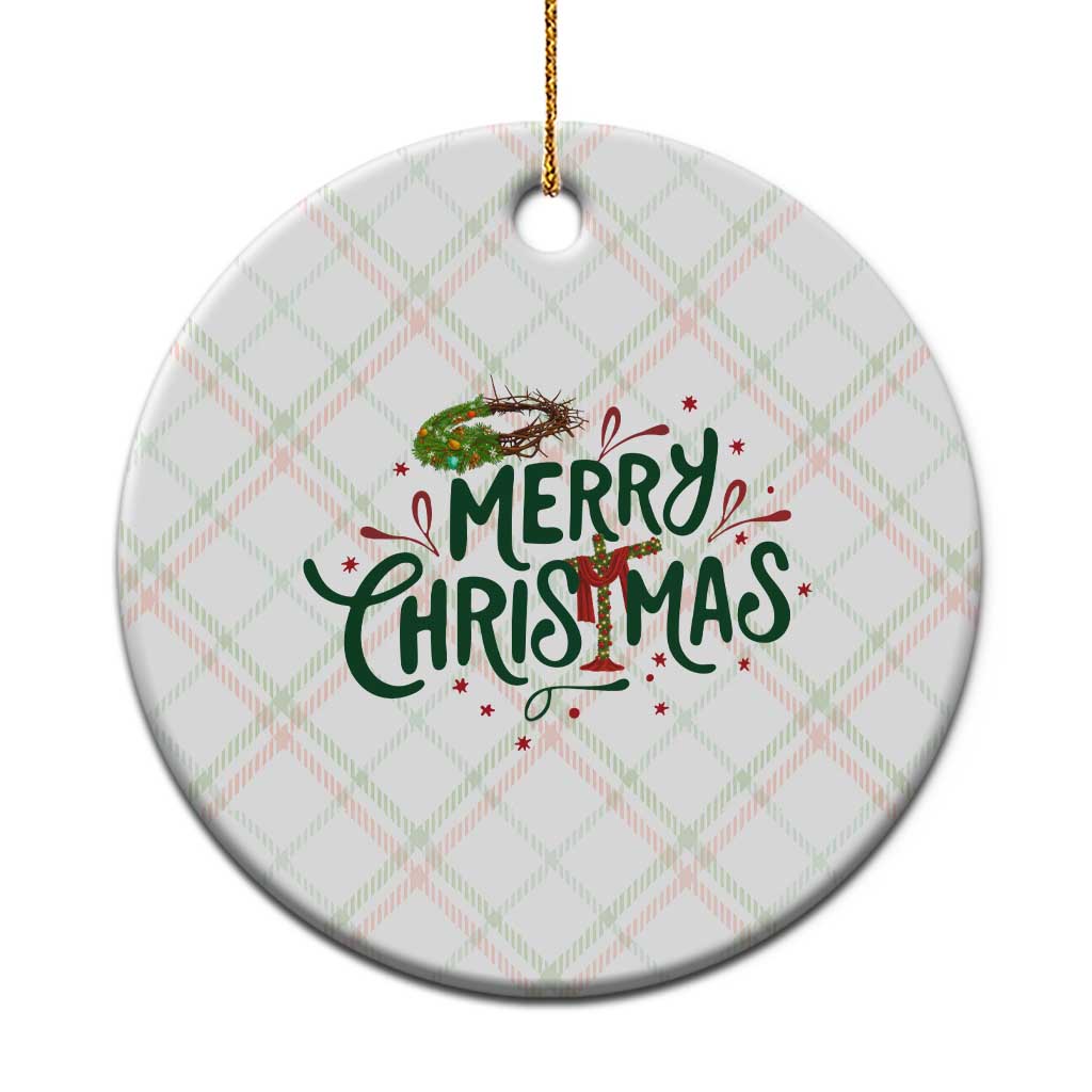 Jesus Christian Xmas Ceramic Ornament TS14 1pc Christmas Plaid Print Your Wear