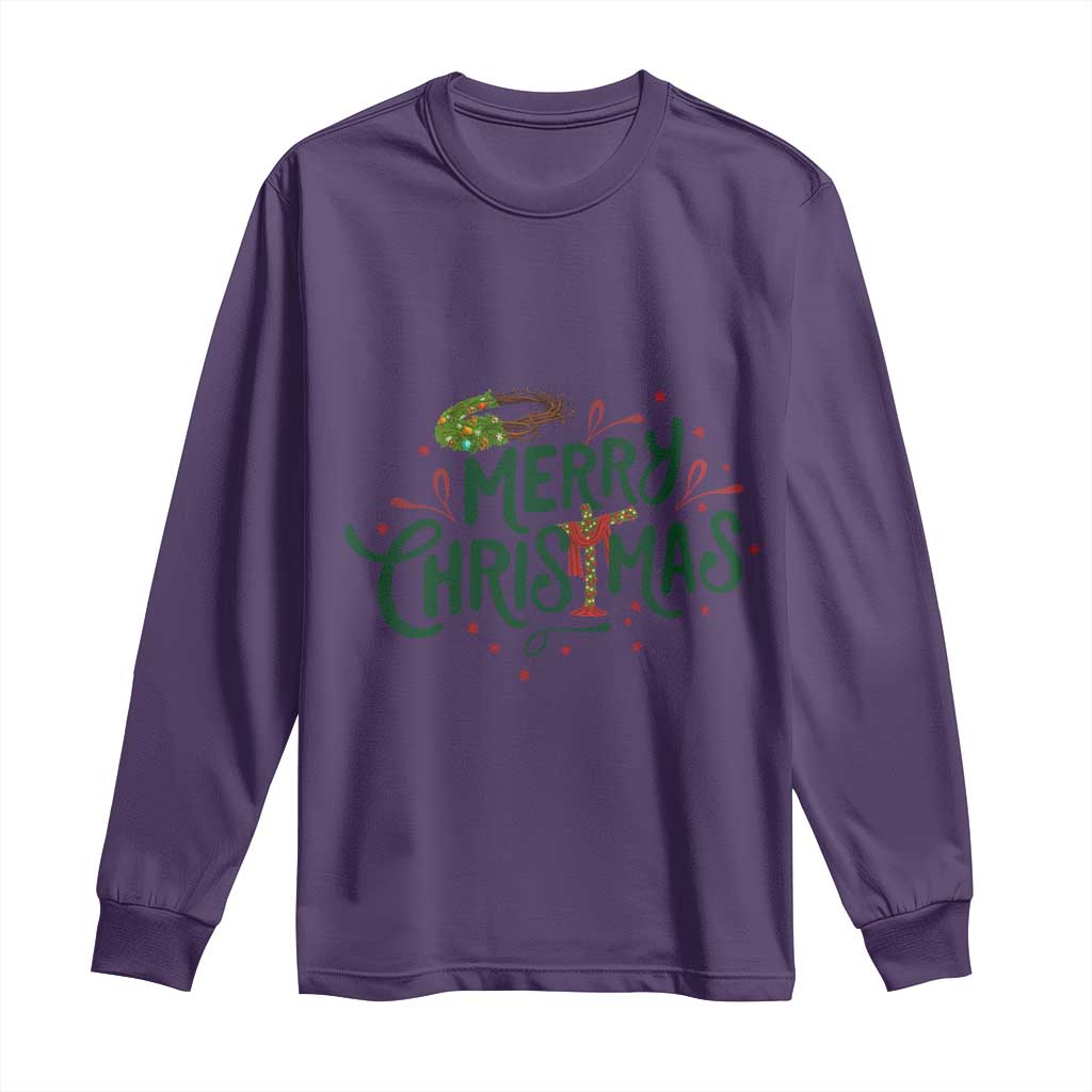 Jesus Christian Christmas Long Sleeve Shirt TS14 Purple Print Your Wear