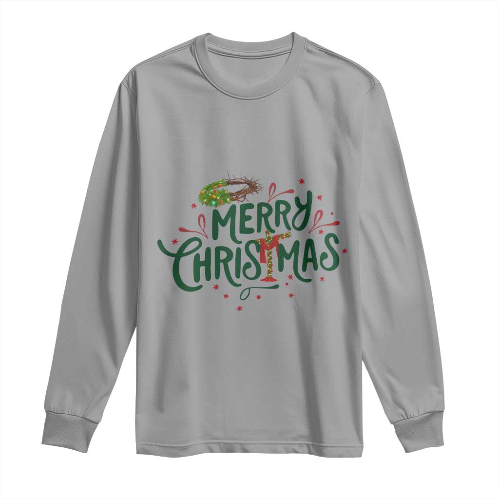 Jesus Christian Christmas Long Sleeve Shirt TS14 Sport Gray Print Your Wear
