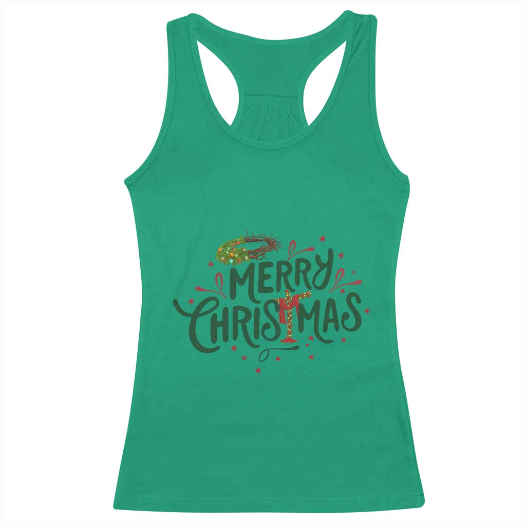 Jesus Christian Christmas Racerback Tank Top TS14 Irish Green Print Your Wear