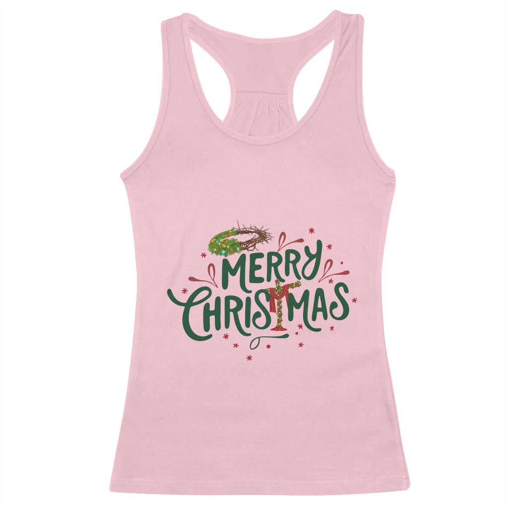 Jesus Christian Christmas Racerback Tank Top TS14 Light Pink Print Your Wear