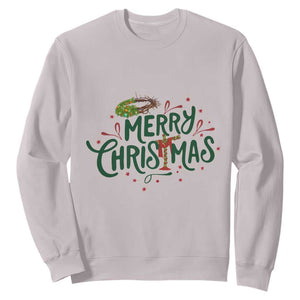 Jesus Christian Christmas Sweatshirt TS14 Ice Gray Print Your Wear