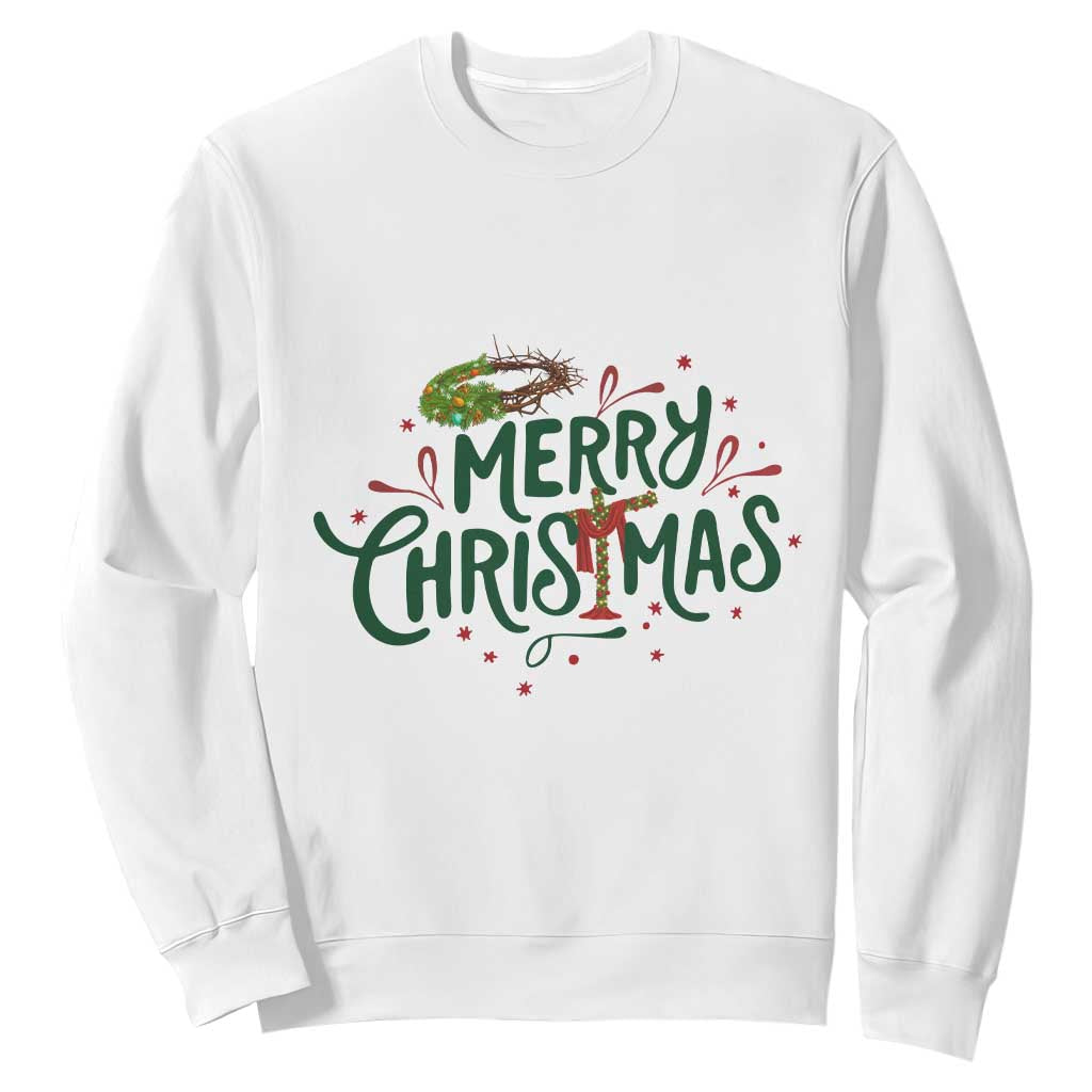 Jesus Christian Christmas Sweatshirt TS14 White Print Your Wear