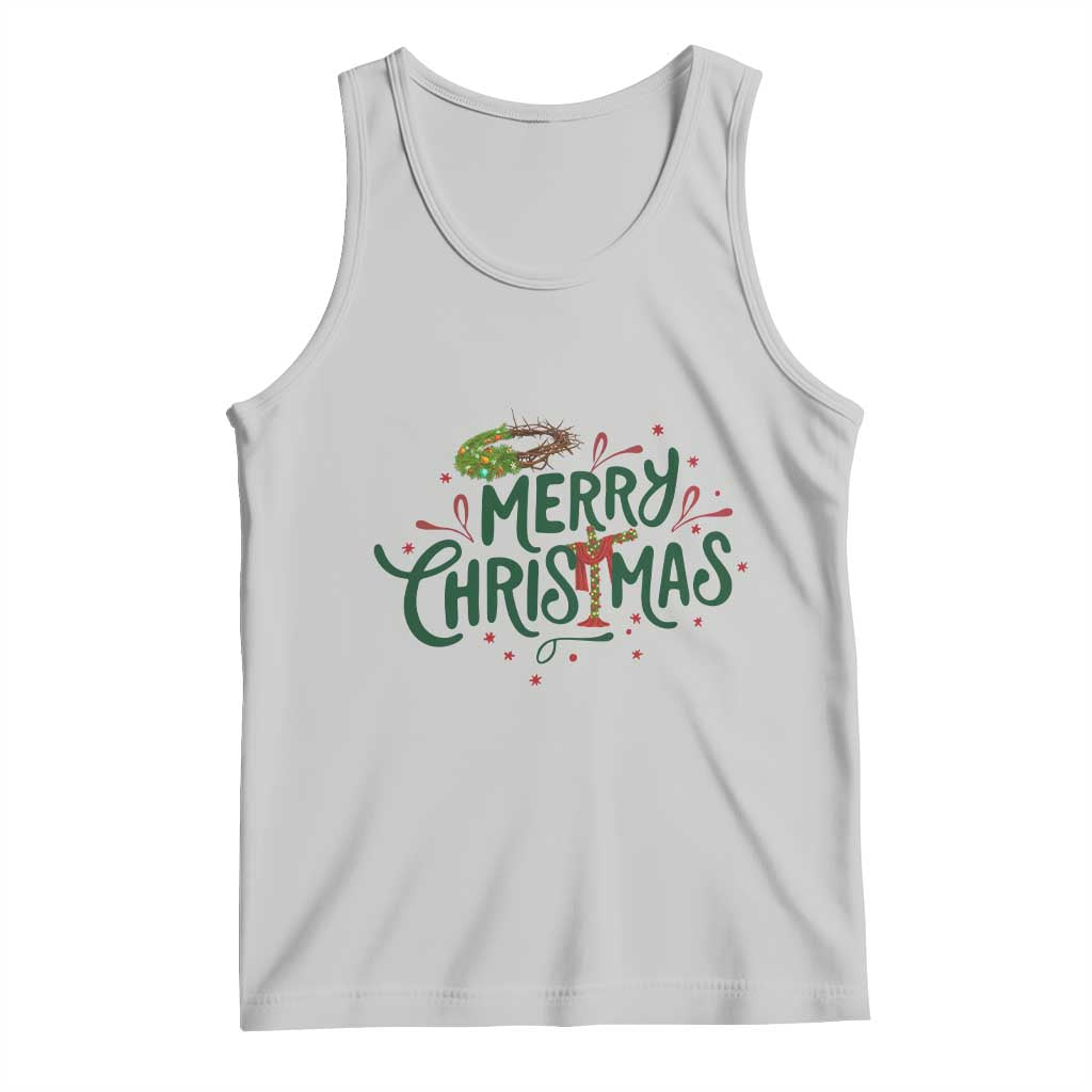 Jesus Christian Christmas Tank Top TS14 Ash Print Your Wear