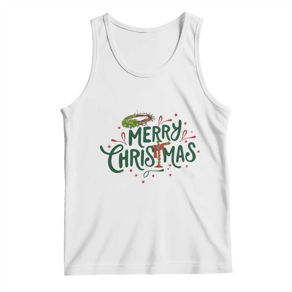 Jesus Christian Christmas Tank Top TS14 White Print Your Wear