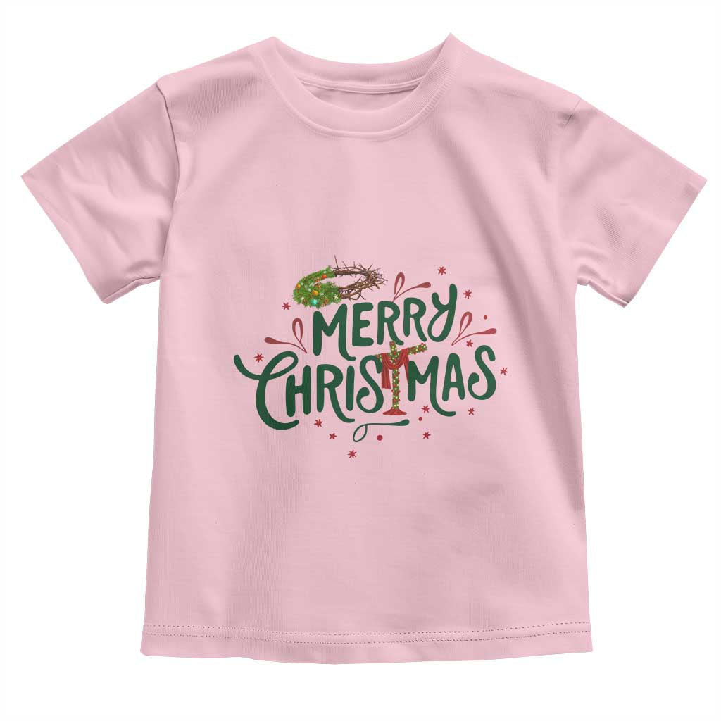 Jesus Christian Christmas Toddler T Shirt TS14 Light Pink Print Your Wear
