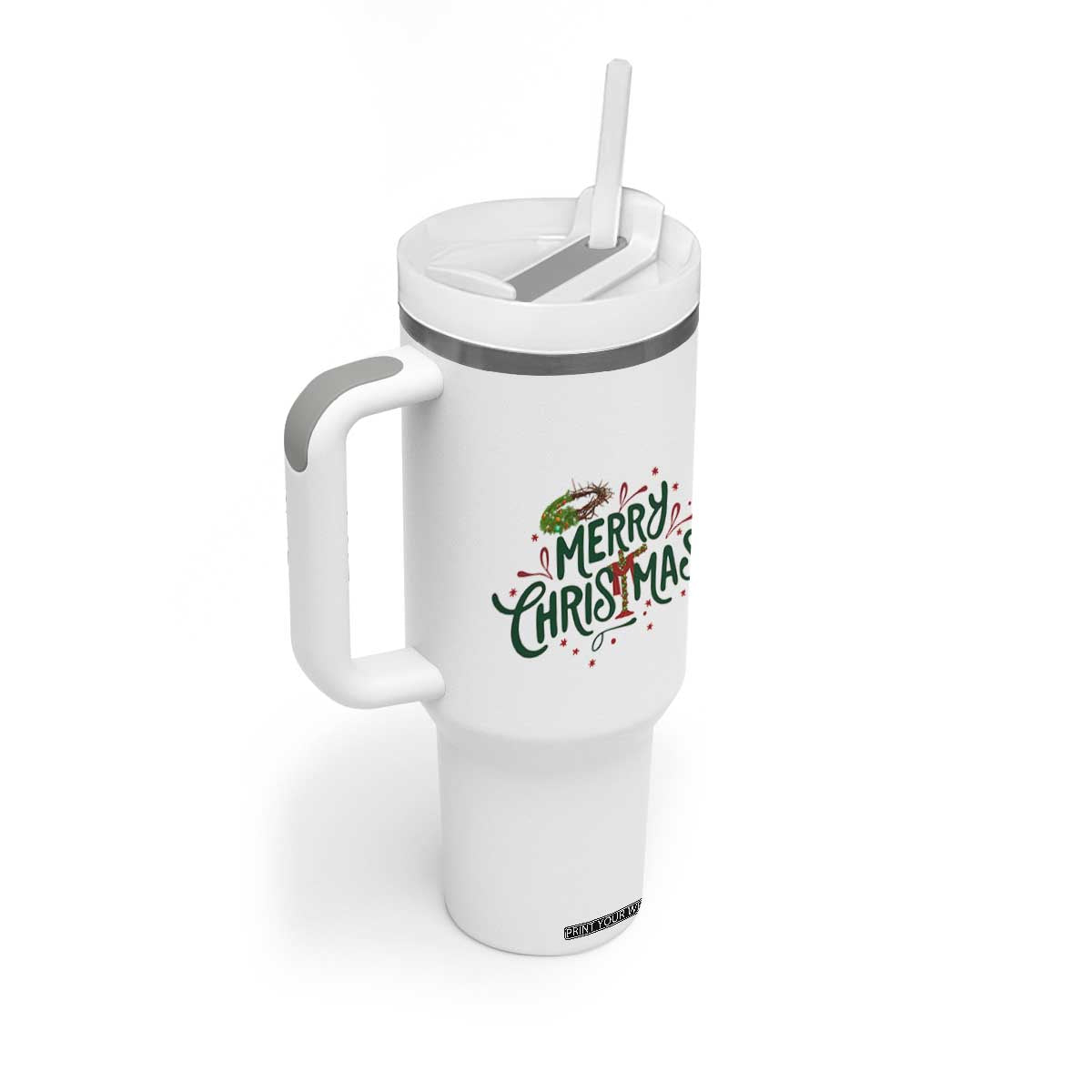 Jesus Christian Christmas Tumbler With Handle TS14 Print Your Wear