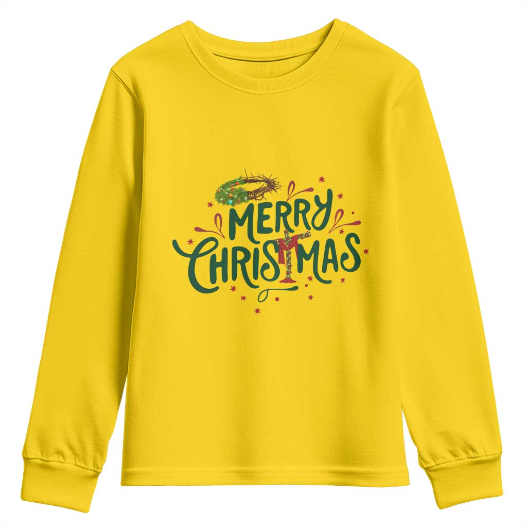 Jesus Christian Christmas Youth Sweatshirt TS14 Daisy Print Your Wear