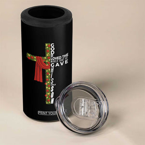 Jesus Christian Christmas 4 in 1 Can Cooler Tumbler God So Loved The World That He Gave His Only Son TS14 Print Your Wear
