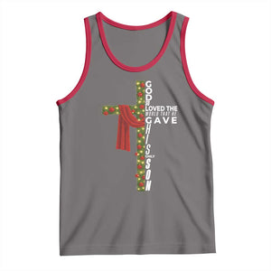 Jesus Christian Christmas Tank Top God So Loved The World That He Gave His Only Son TS14 Deep Heather Red Print Your Wear