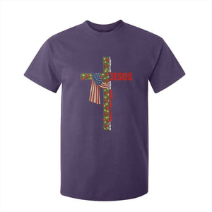 Jesus Patriotic Christmas T Shirt For Kid Loves Jesus And America Too TS14 Purple Print Your Wear
