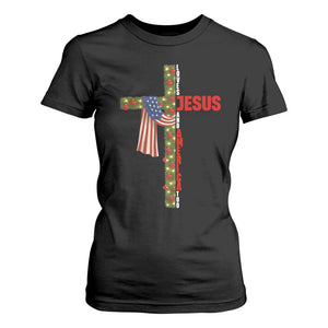 Jesus Patriotic Christmas T Shirt For Women Loves Jesus And America Too TS14 Black Print Your Wear