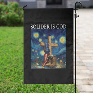 Army Christian Garden Flag Soldier Cross Starry Night Faith Patriotic Jesus TS14 Print Your Wear