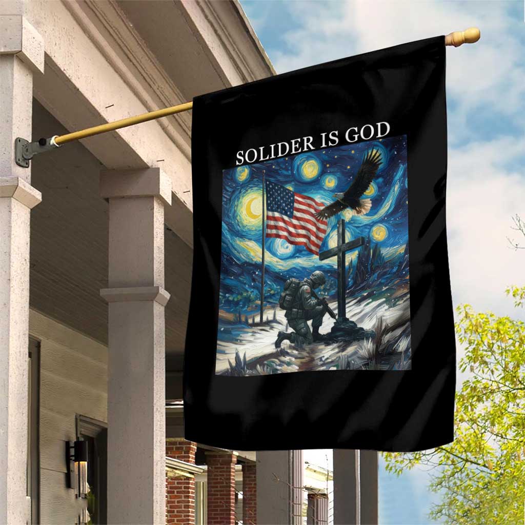 Solider Army Christian Garden Flag Cross Starry Night Faith Patriotic Jesus TS14 Print Your Wear
