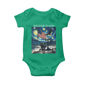 Solider Army Christian Baby Onesie Cross Starry Night Faith Patriotic Jesus TS14 Irish Green Print Your Wear