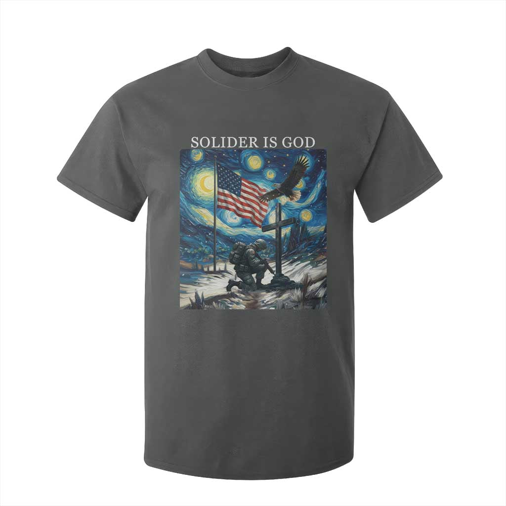 Solider Army Christian T Shirt For Kid Cross Starry Night Faith Patriotic Jesus TS14 Dark Heather Print Your Wear