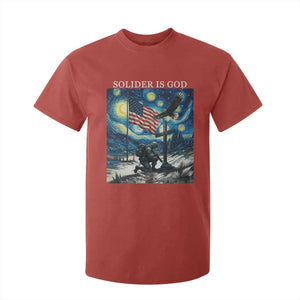 Solider Army Christian T Shirt For Kid Cross Starry Night Faith Patriotic Jesus TS14 Red Print Your Wear