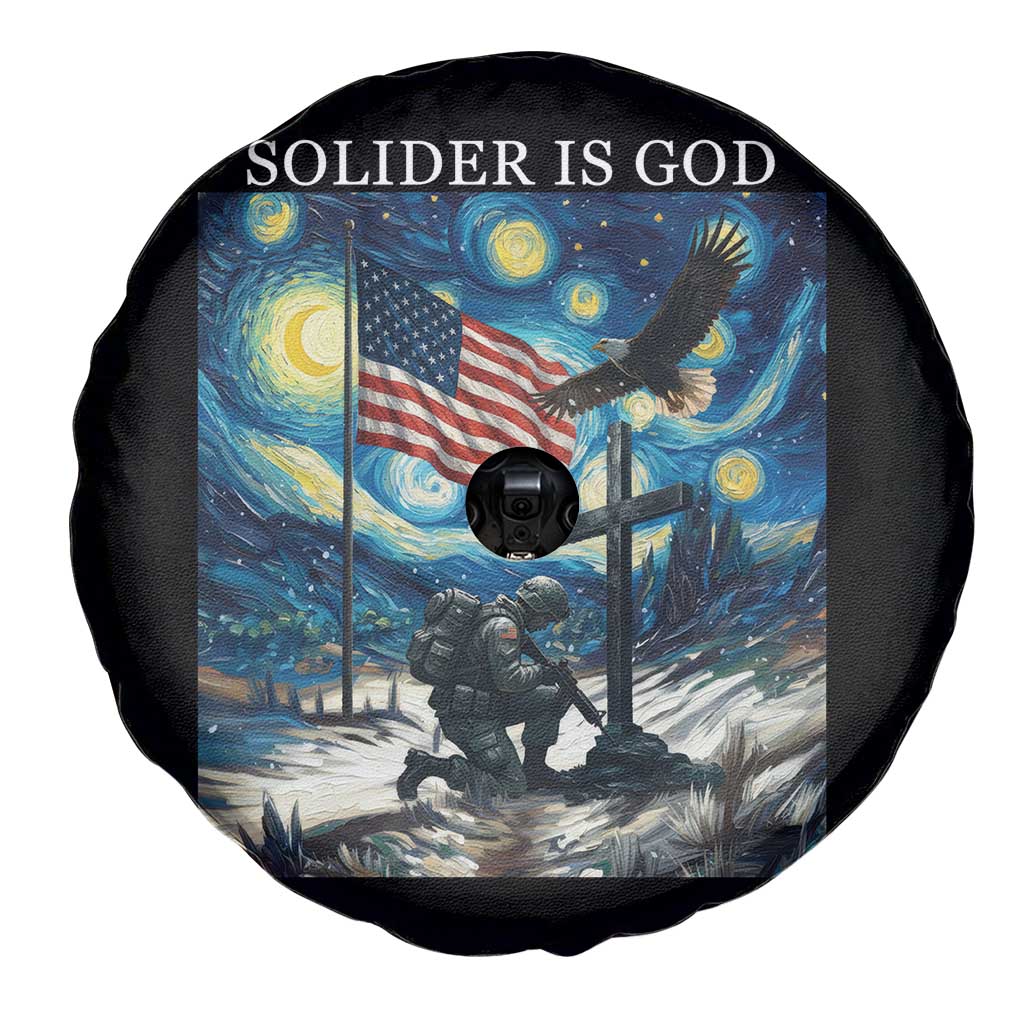 Solider Army Christian Spare Tire Cover Cross Starry Night Faith Patriotic Jesus TS14 Print Your Wear