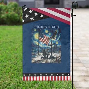 Solider Army Christian Garden Flag Cross Starry Night Faith Patriotic Jesus TS14 Classic Blue Black Print Your Wear