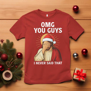 Funny Santa Christmas T Shirt OMG You Guys I Never Said That TS14 Red Print Your Wear