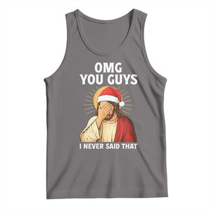 Funny Santa Christmas Tank Top OMG You Guys I Never Said That TS14 Deep Heather Print Your Wear