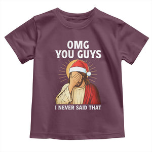 Funny Santa Christmas Toddler T Shirt OMG You Guys I Never Said That TS14 Maroon Print Your Wear