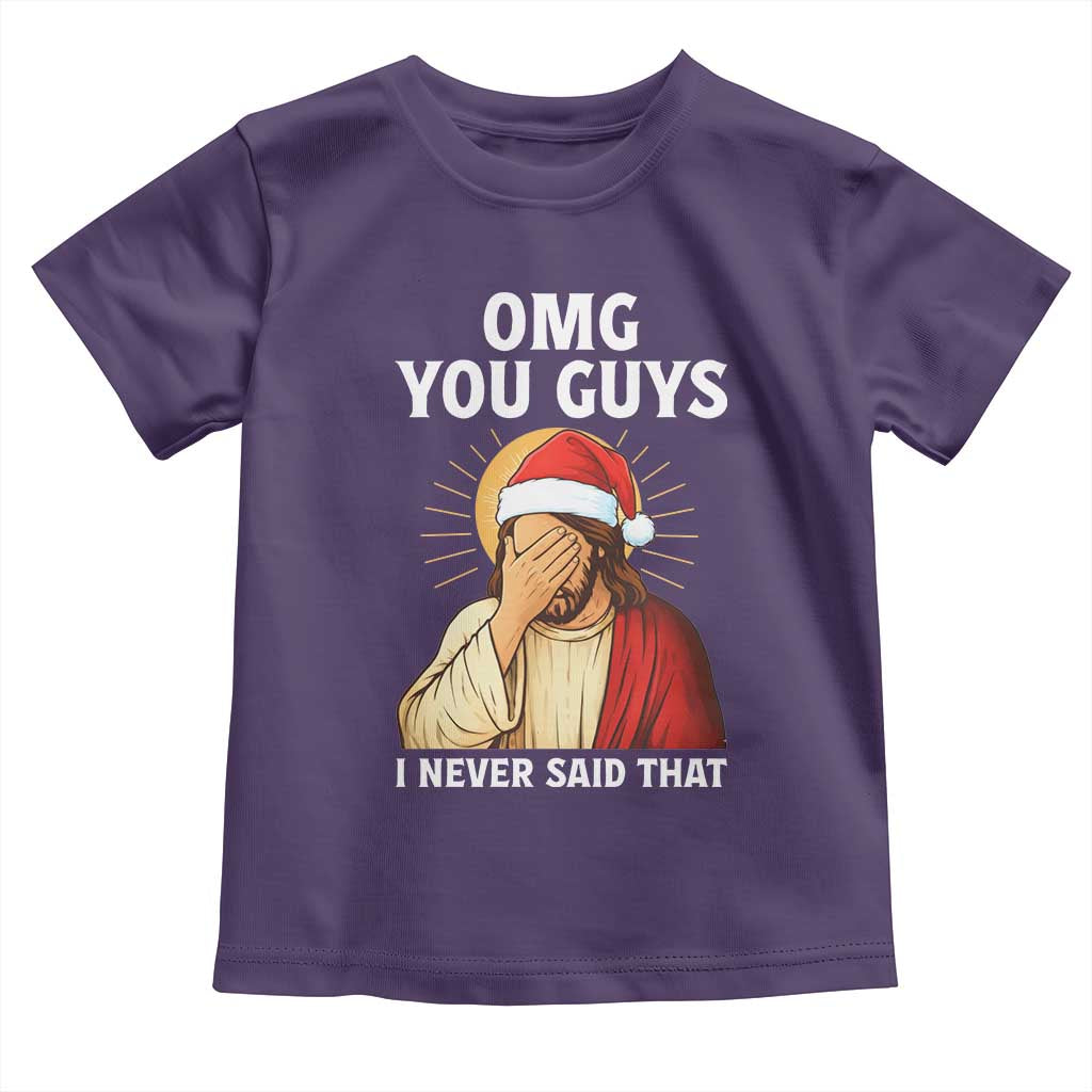 Funny Santa Christmas Toddler T Shirt OMG You Guys I Never Said That TS14 Purple Print Your Wear