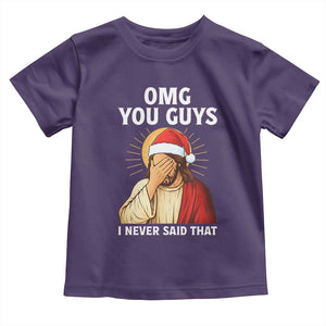 Funny Santa Christmas Toddler T Shirt OMG You Guys I Never Said That TS14 Purple Print Your Wear