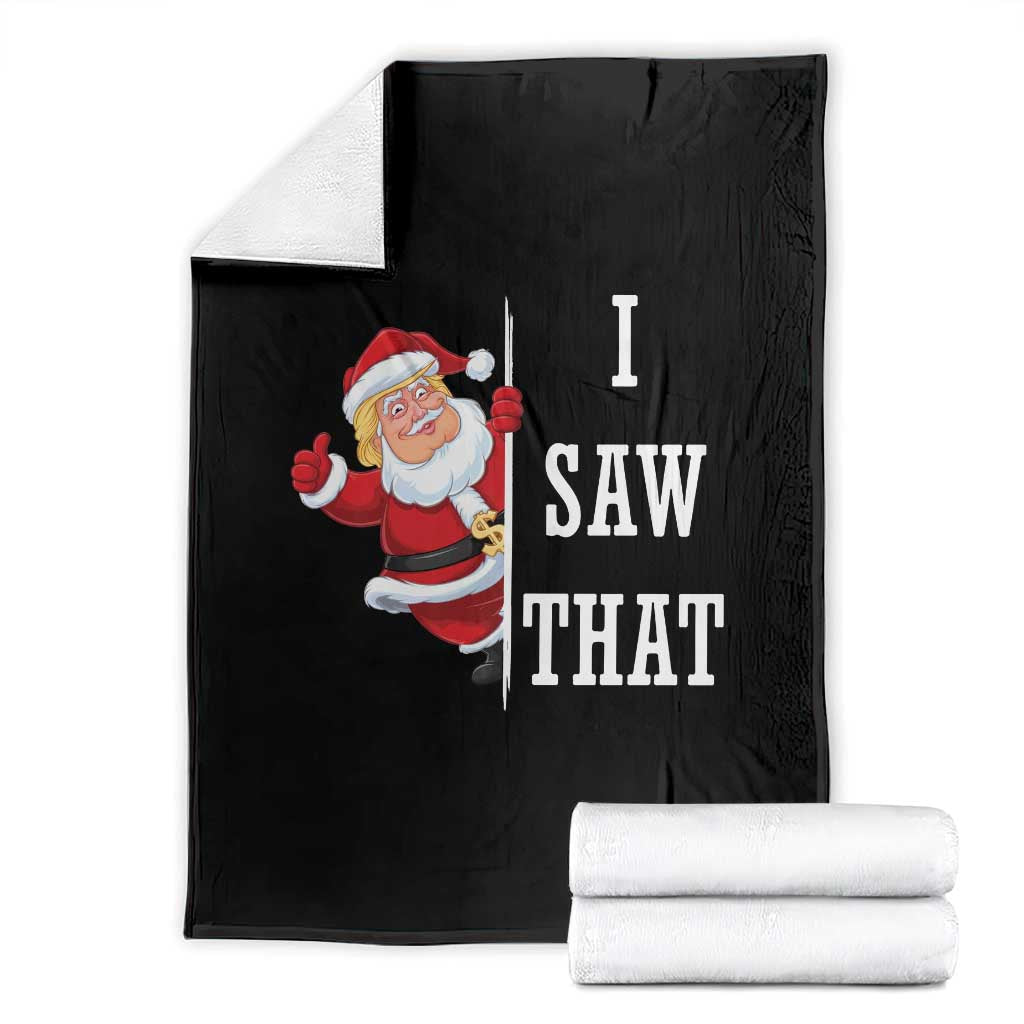 Funny Trump Christmas Throw Blanket I Saw That Meme TS14 Black Print Your Wear