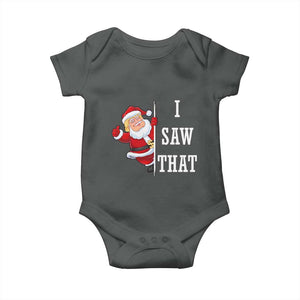 Funny Trump Christmas Baby Onesie I Saw That Meme TS14 Dark Heather Print Your Wear