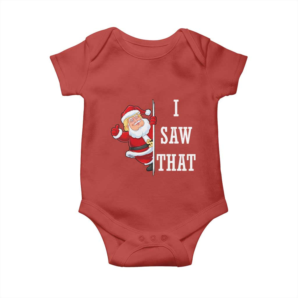 Funny Trump Christmas Baby Onesie I Saw That Meme TS14 Red Print Your Wear