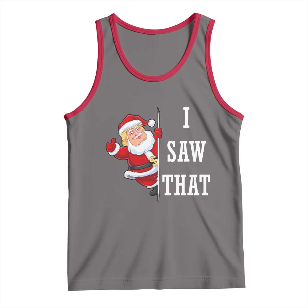 Funny Trump Christmas Tank Top I Saw That Meme TS14 Deep Heather Red Print Your Wear