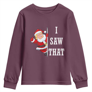 Funny Trump Christmas Youth Sweatshirt I Saw That Meme TS14 Maroon Print Your Wear