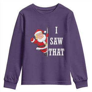 Funny Trump Christmas Youth Sweatshirt I Saw That Meme TS14 Purple Print Your Wear