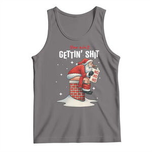 Funny Santa Christmas Tank Top You Are Not Getting Shit TS14 Deep Heather Print Your Wear