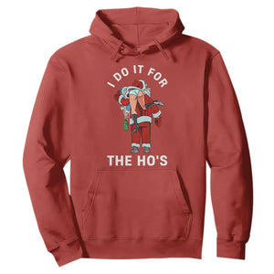 Funny Santa Christmas Hoodie I Do It For The Ho Ho Ho TS14 Red Print Your Wear