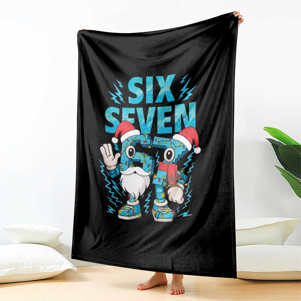 67 Six Seven Christmas Throw Blanket Funny Italian Brainrot Meme TS14 Print Your Wear
