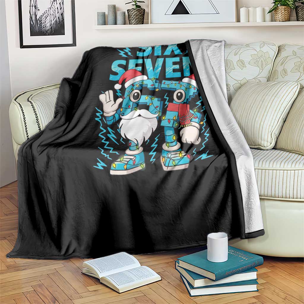 67 Six Seven Christmas Throw Blanket Funny Italian Brainrot Meme TS14 Print Your Wear