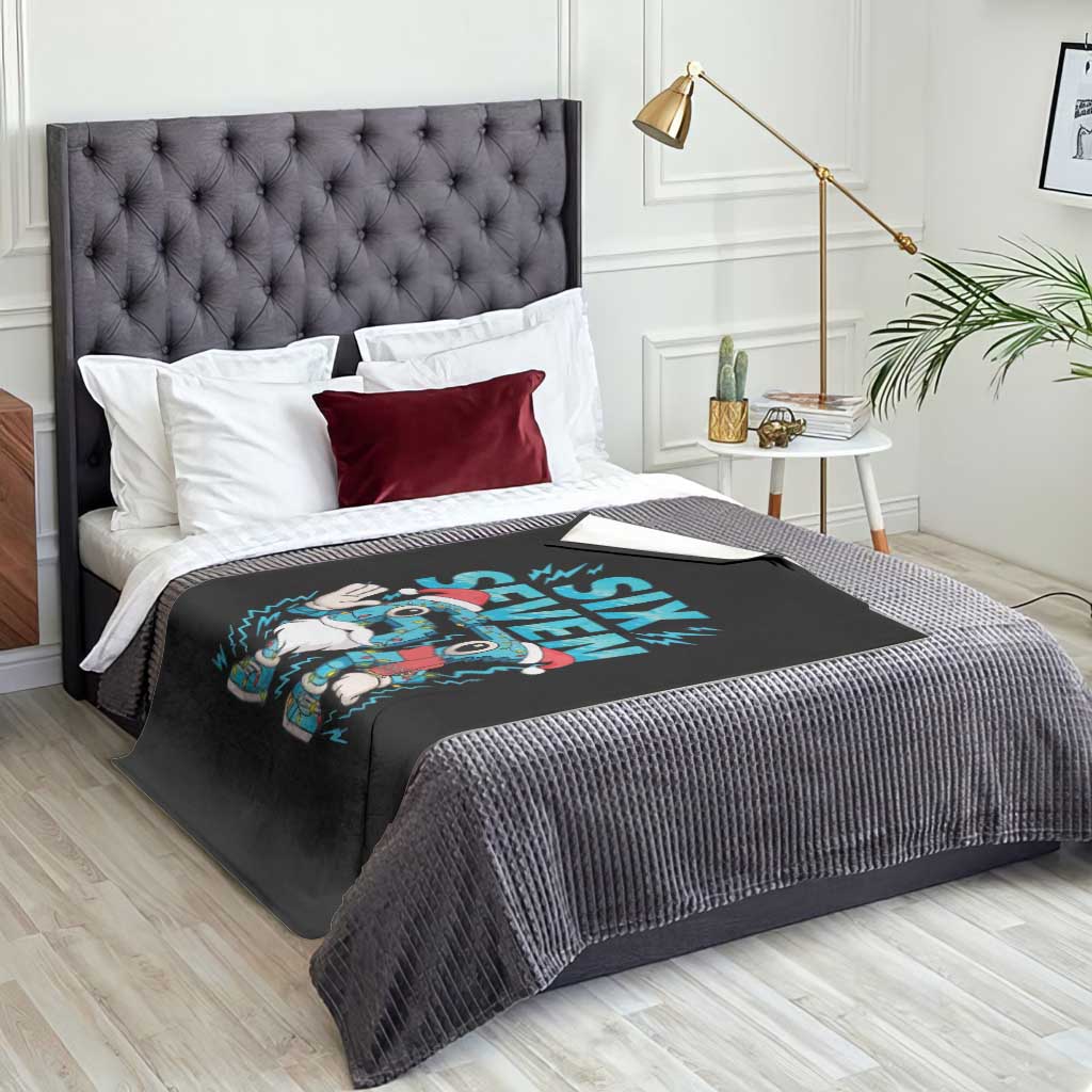 67 Six Seven Christmas Throw Blanket Funny Italian Brainrot Meme TS14 Print Your Wear