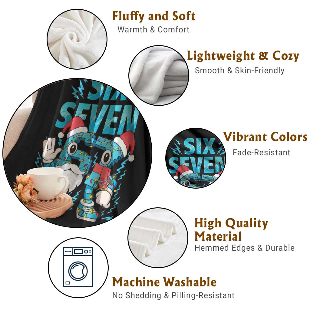 67 Six Seven Christmas Throw Blanket Funny Italian Brainrot Meme TS14 Print Your Wear