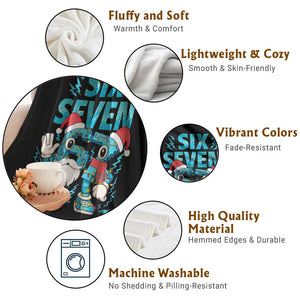 67 Six Seven Christmas Throw Blanket Funny Italian Brainrot Meme TS14 Print Your Wear