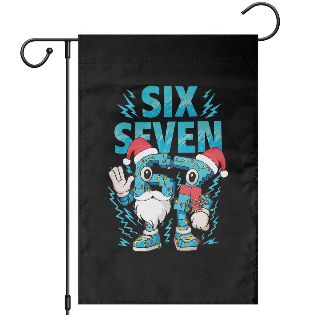 67 Six Seven Christmas Garden Flag Funny Italian Brainrot Meme TS14 Black Print Your Wear