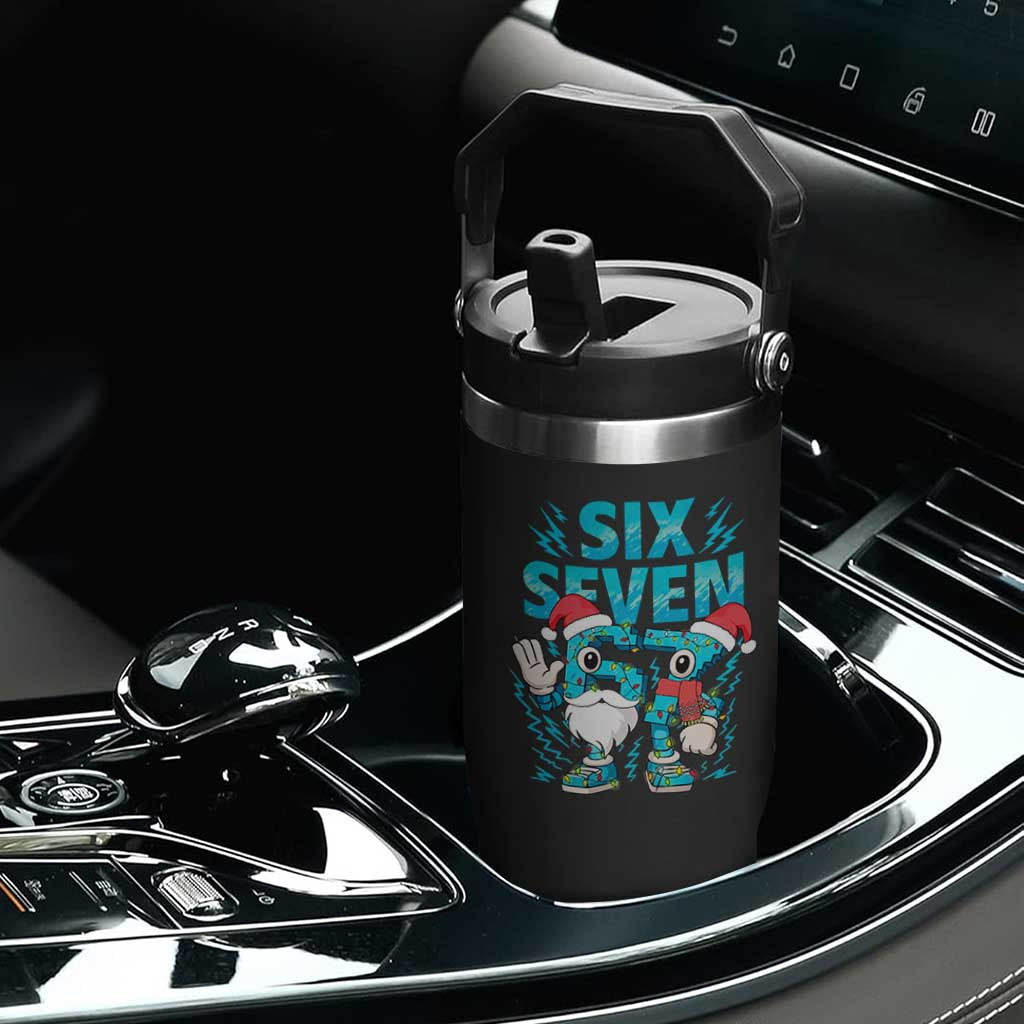 67 Six Seven Christmas Flip Straw Tumbler Funny Italian Brainrot Meme TS14 Print Your Wear