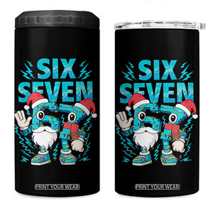 67 Six Seven Christmas 4 in 1 Can Cooler Tumbler Funny Italian Brainrot Meme TS14 One Size: 16 oz Black Print Your Wear