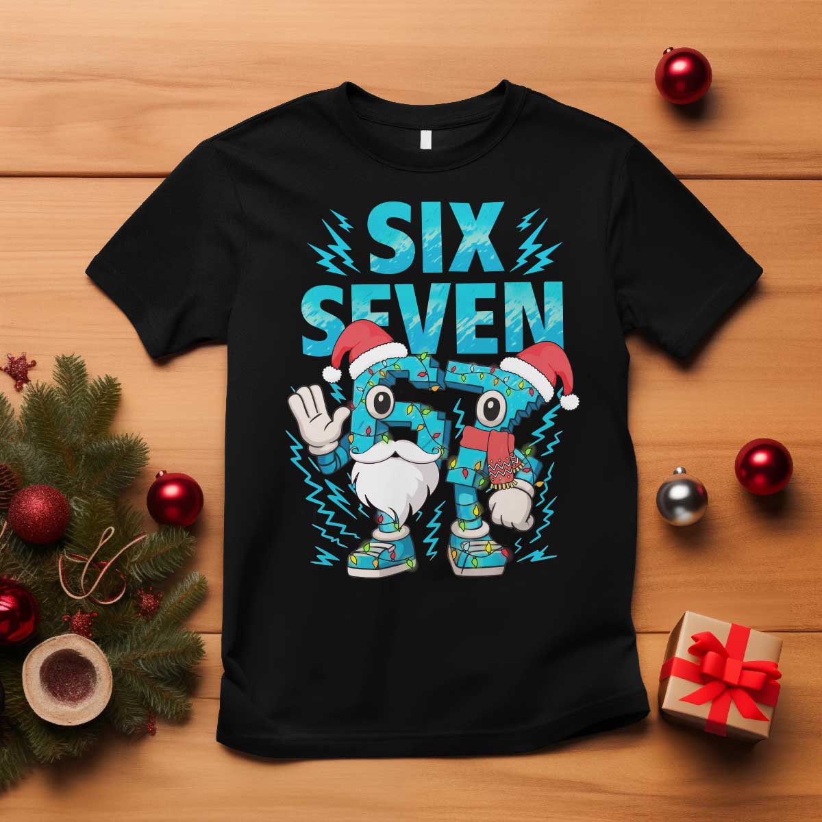67 Six Seven Christmas T Shirt Funny Italian Brainrot Meme TS14 Black Print Your Wear