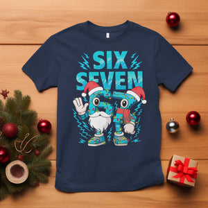 67 Six Seven Christmas T Shirt Funny Italian Brainrot Meme TS14 Navy Print Your Wear