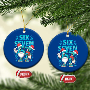 67 Six Seven Christmas Ceramic Ornament Funny Italian Brainrot Meme TS14 1pc Blue Print Your Wear