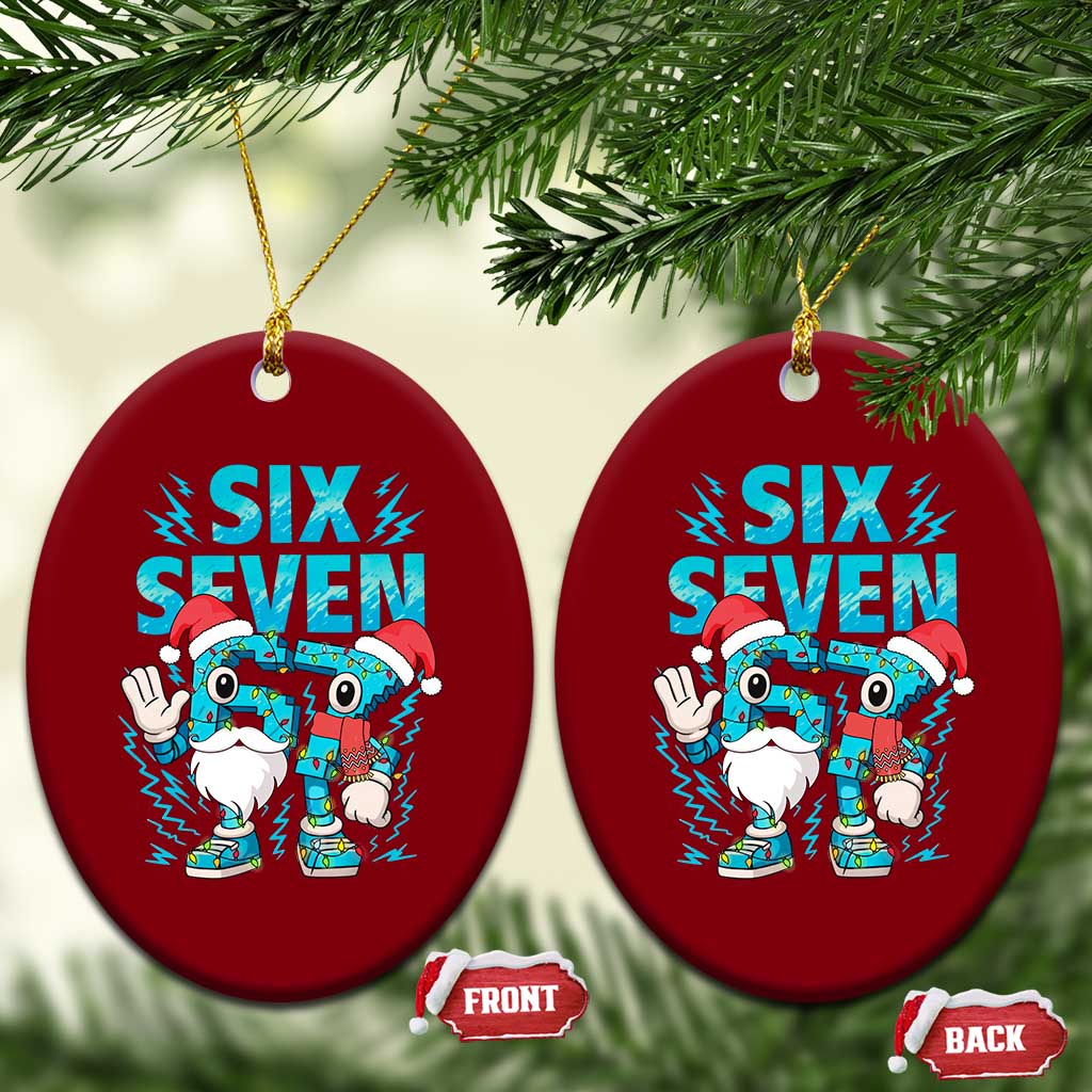 67 Six Seven Christmas Ceramic Ornament Funny Italian Brainrot Meme TS14 Print Your Wear